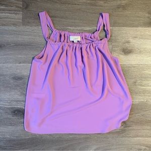 Ann Taylor LOFT Lilac Braided Tank Blouse